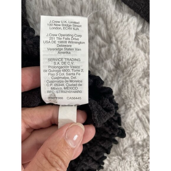 Madewell texture & thread smocked bell sleeve black long sleeve top small - Picture 6 of 9